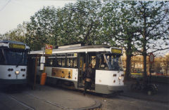 
Trams Nos 31 and 18, Ghent station, Belgium, November 1993